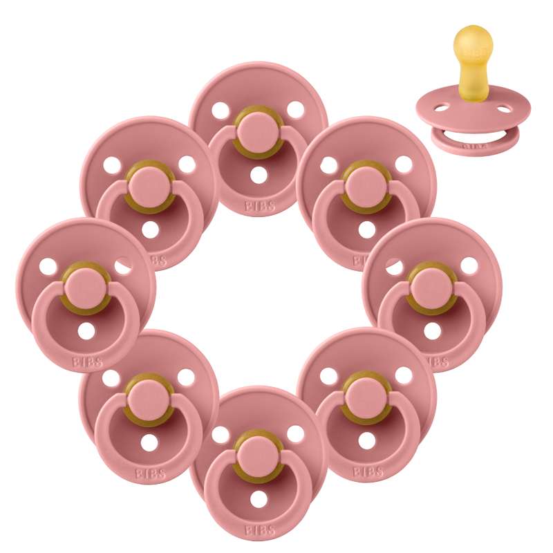 Rund Colour Sut   Sampak   8 Stk.   Str. 2   Dusty Pink fra Bibs