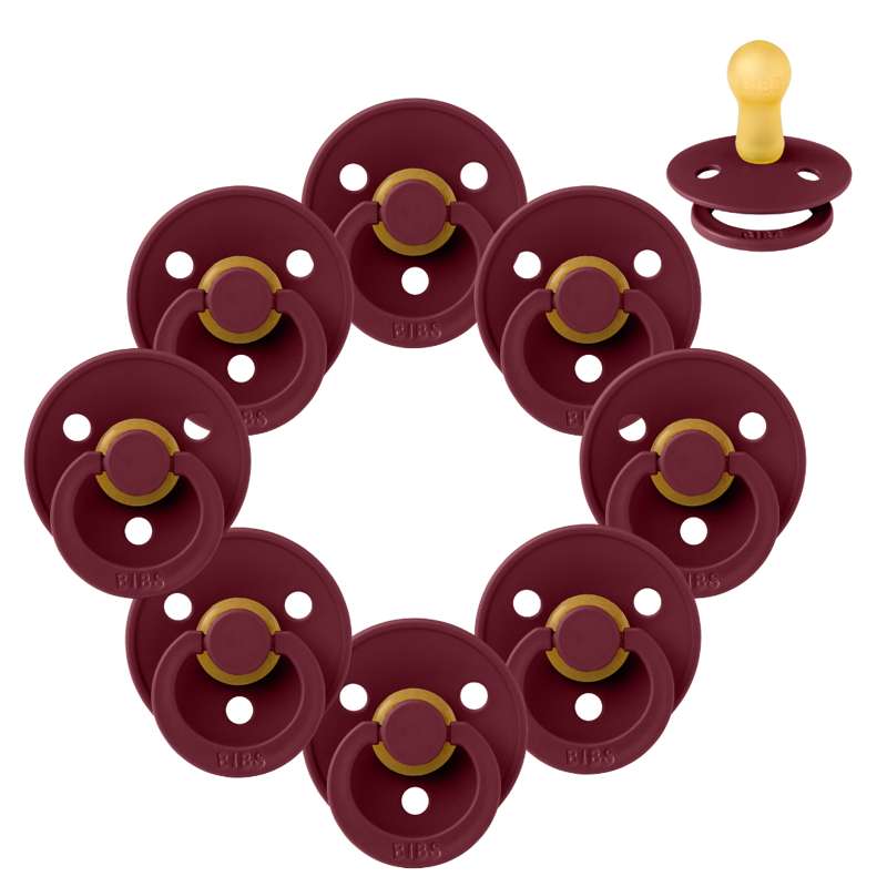 Rund Colour Sut   Sampak   8 Stk.   Str. 2   Elderberry fra Bibs