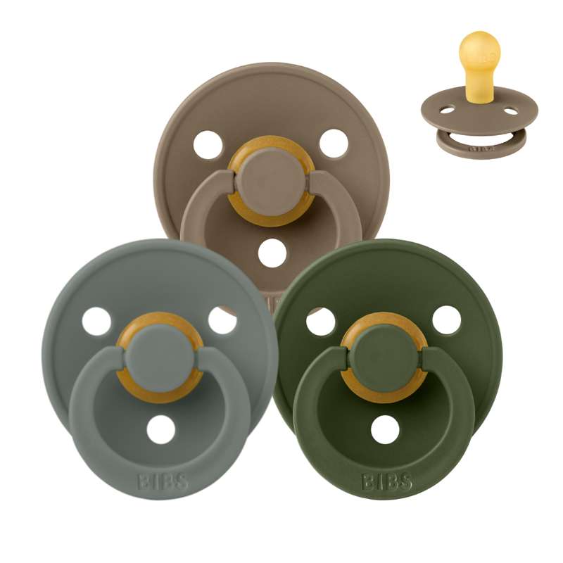 Rund Colour Sut   Sampak   3 Stk.   Str. 1   Forest Floor fra Bibs