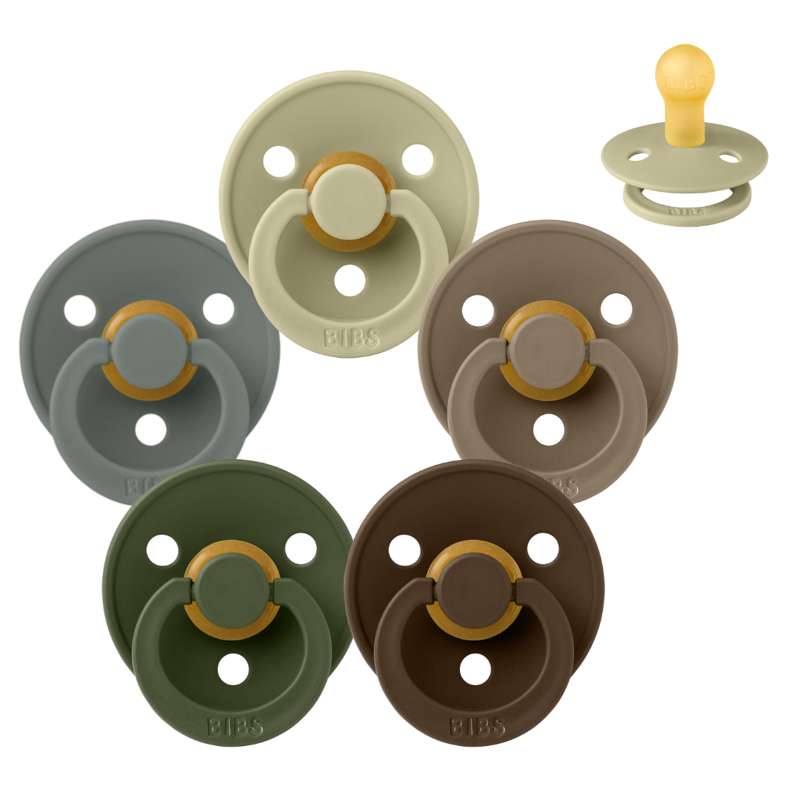 Rund Colour Sut   Sampak   5 Stk.   Str. 1   Forest Floor fra Bibs