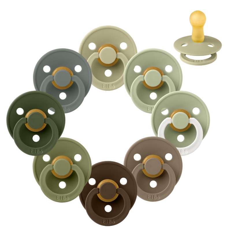 Rund Colour Sut   Sampak   8 Stk.   Str. 2   Forest Floor fra Bibs