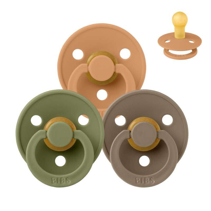 Rund Colour Sut   Sampak   3 Stk.   Str. 1   Green And Terracotta fra Bibs