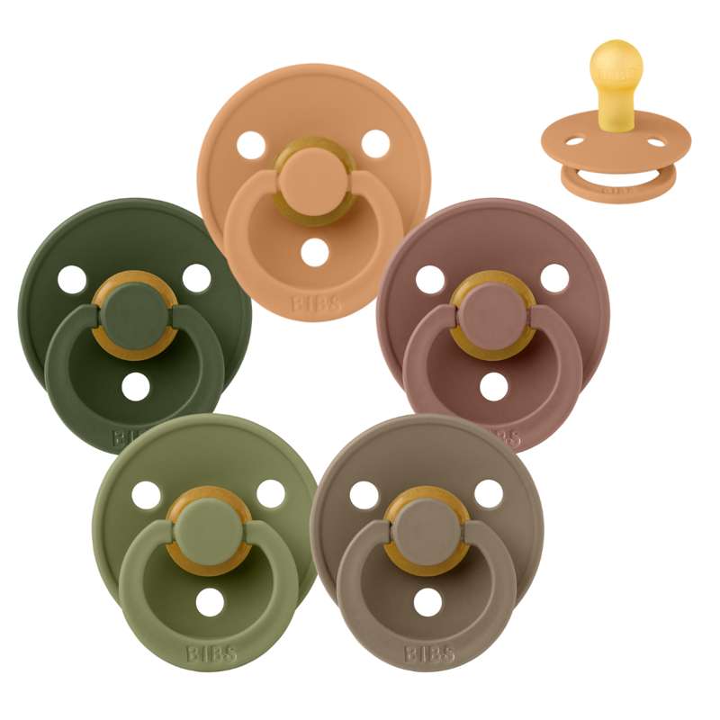 Rund Colour Sut   Sampak   5 Stk.   Str. 1   Green And Terracotta fra Bibs