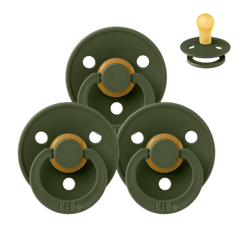 Rund Colour Sut   Sampak   3 Stk.   Str. 1   Hunter Green fra Bibs