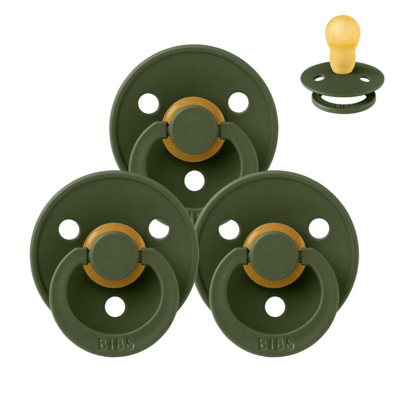 Rund Colour Sut   Sampak   3 Stk.   Str. 3   Hunter Green fra Bibs