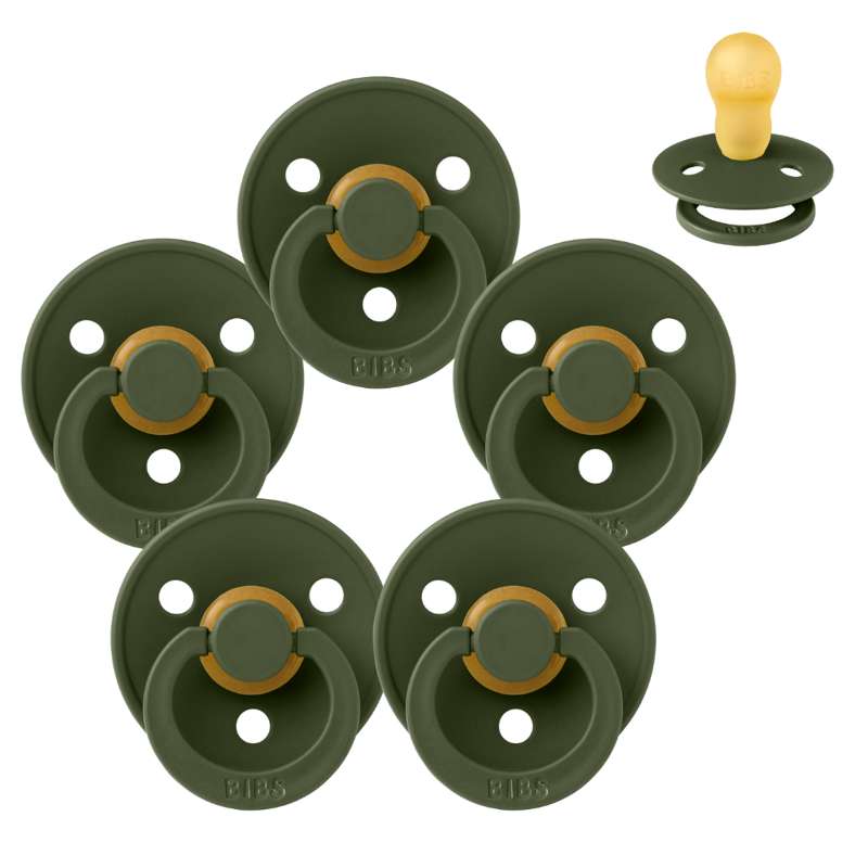Rund Colour Sut   Sampak   5 Stk.   Str. 3   Hunter Green fra Bibs