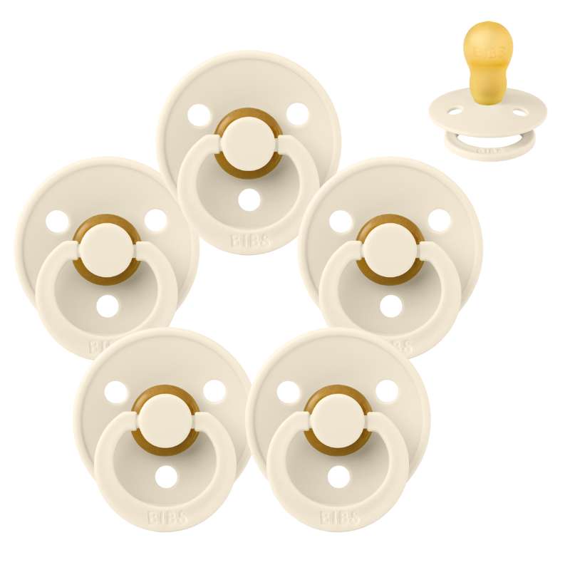 Rund Colour Sut   Sampak   5 Stk.   Str. 3   Ivory fra Bibs