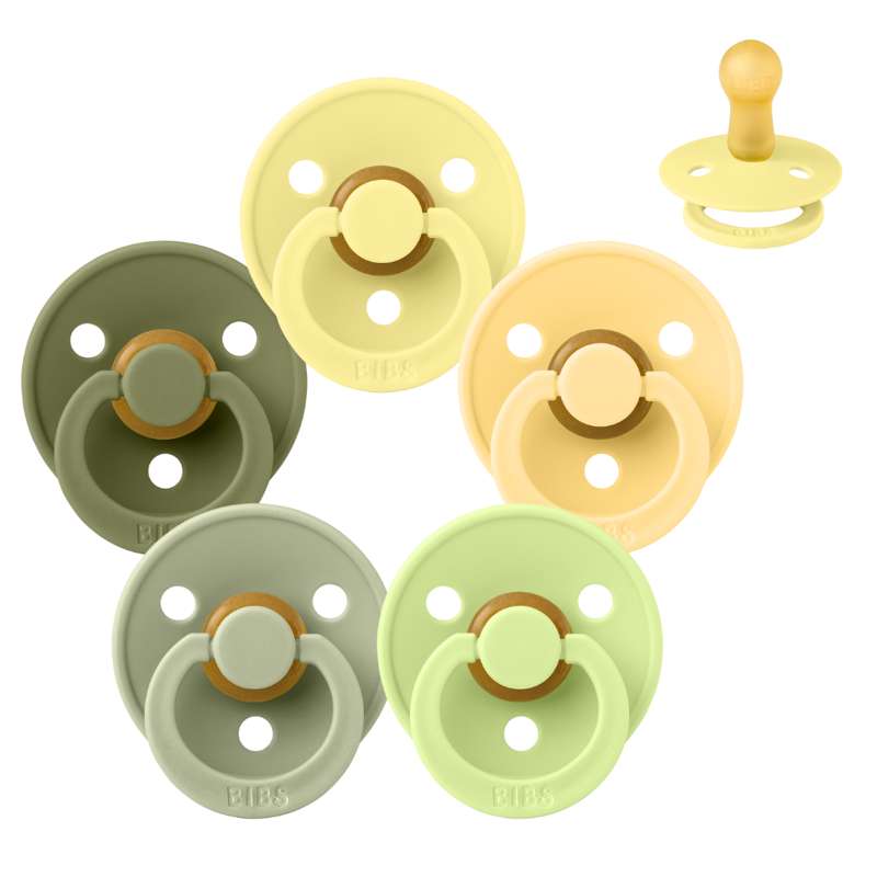 Rund Colour Sut Sampak 5 Stk. Str. 2 Lovely Lime fra Bibs