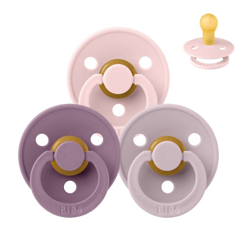 Rund Colour Sut Sampak 3 Stk. Str. 1 Lovely Lilacs fra Bibs