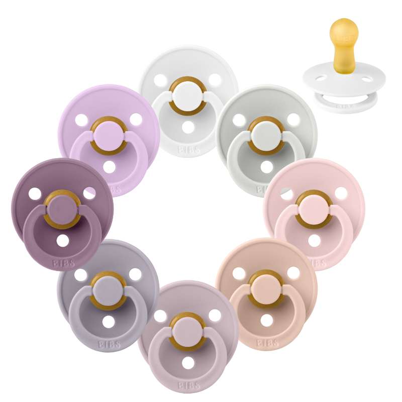 Rund Colour Sut   Sampak   8 Stk.   Str. 2   Lovely Lilacs fra Bibs