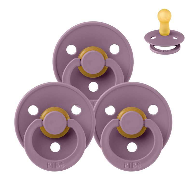 Rund Colour Sut Sampak 3 Stk. Str. 2 Mauve fra Bibs