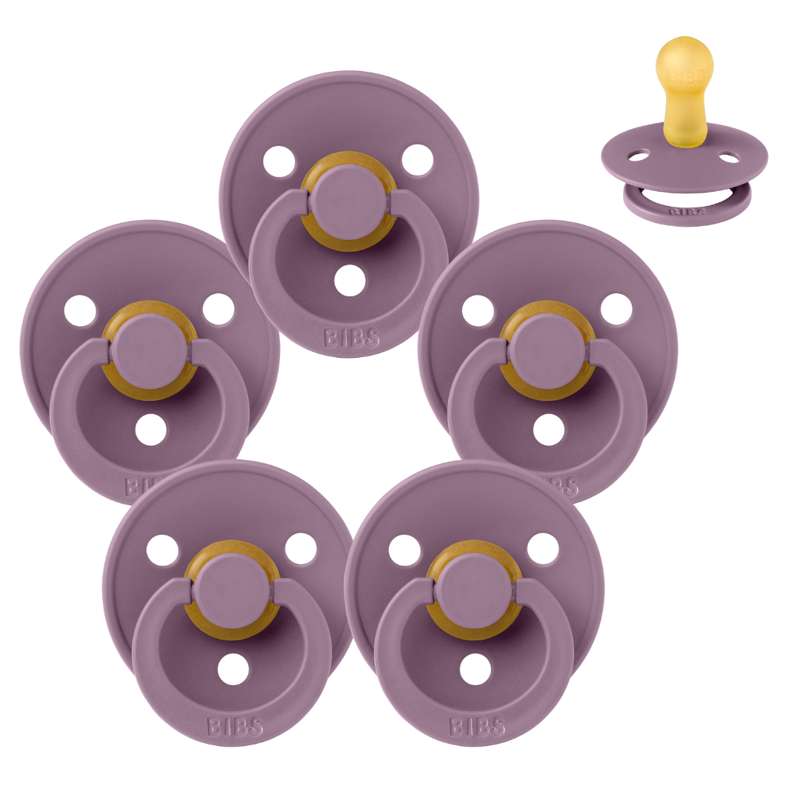 Rund Colour Sut   Sampak   5 Stk.   Str. 2   Mauve fra Bibs