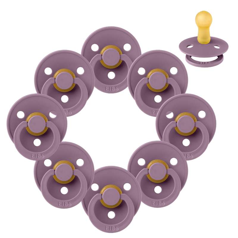 Rund Colour Sut   Sampak   8 Stk.   Str. 2   Mauve fra Bibs