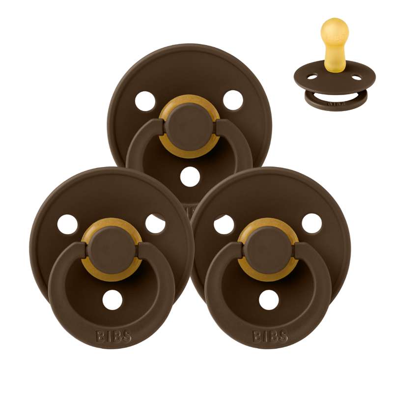 Rund Colour Sut Sampak 3 Stk. Str. 2 Mocha fra Bibs
