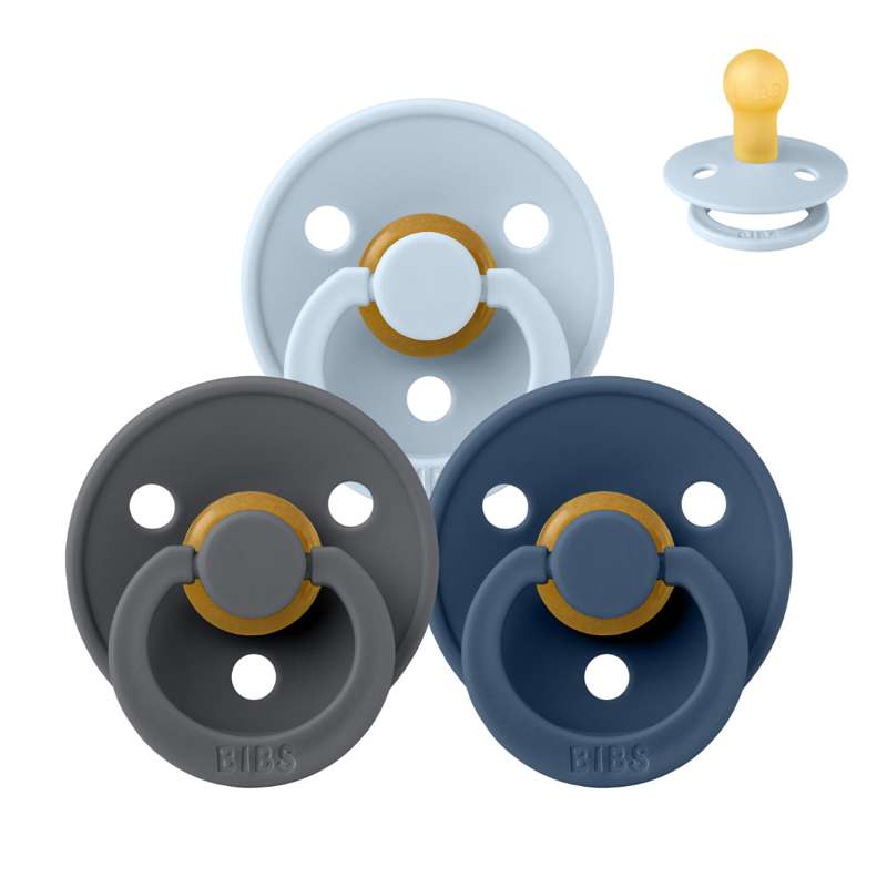 Rund Colour Sut Sampak 3 Stk. Str. 1 Ocean Storm fra Bibs