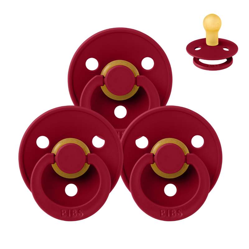 Rund Colour Sut Sampak 3 Stk. Str. 1 Ruby fra Bibs