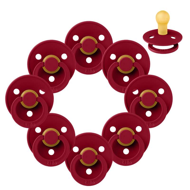 Rund Colour Sut Sampak 8 Stk. Str. 1 Ruby fra Bibs