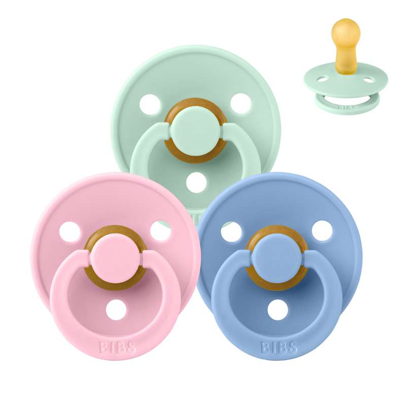 Rund Colour Sut   Sampak   3 Stk.   Str. 2   Pastel Paradise fra Bibs