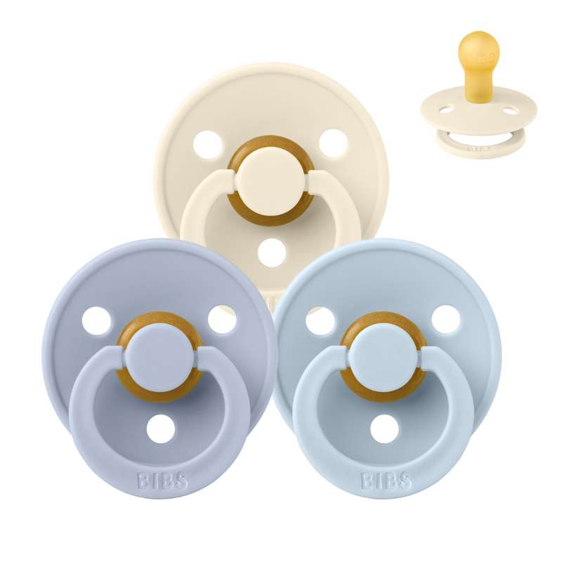 Rund Colour Sut Sampak 3 Stk. Str. 1 Soft And Clear fra Bibs