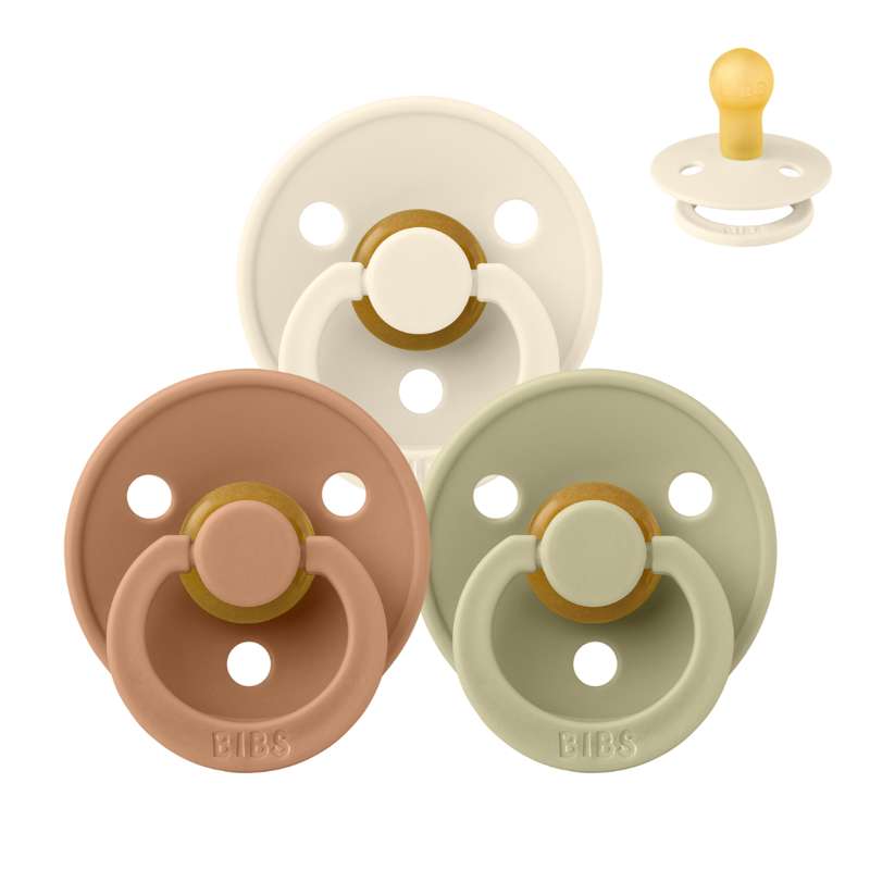 Rund Colour Sut Sampak 3 Stk. Str. 1 Soft Autumn fra Bibs