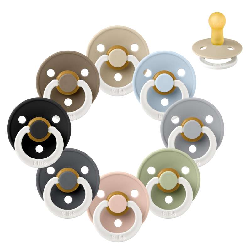 Rund Colour Sut Sampak 8 Stk. Str. 1 Sleep Tight Little One Glow fra Bibs