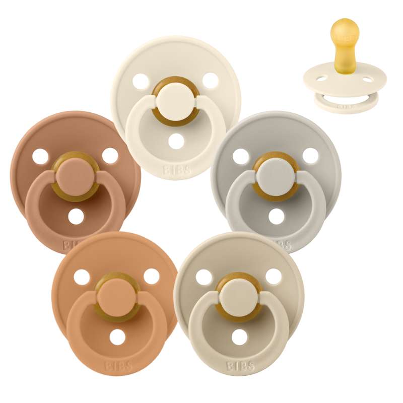 Rund Colour Sut   Sampak   5 Stk.   Str. 2   Soft And Earthy fra Bibs