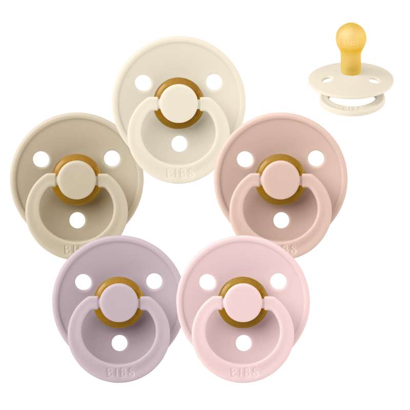 Rund Colour Sut Sampak 5 Stk. Str. 1 Soft And Gentle fra Bibs