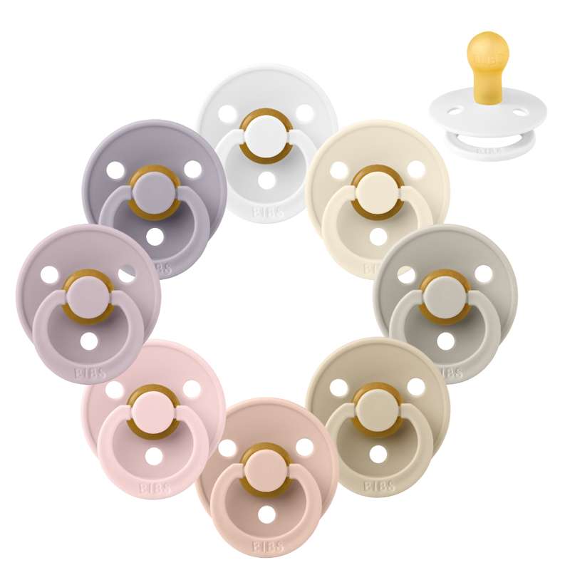 Rund Colour Sut Sampak 8 Stk. Str. 1 Soft And Gentle fra Bibs