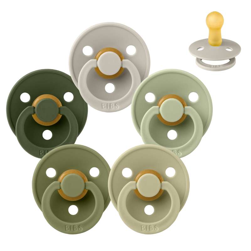 Rund Colour Sut   Sampak   5 Stk.   Str. 2   Soft Moss fra Bibs