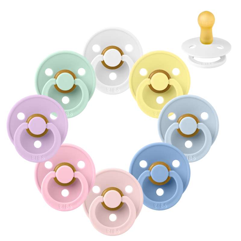 Rund Colour Sut Sampak 8 Stk. Str. 2 Spring Break fra Bibs