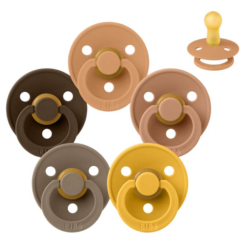 Rund Colour Sut Sampak 5 Stk. Str. 2 Teddy Bear fra Bibs
