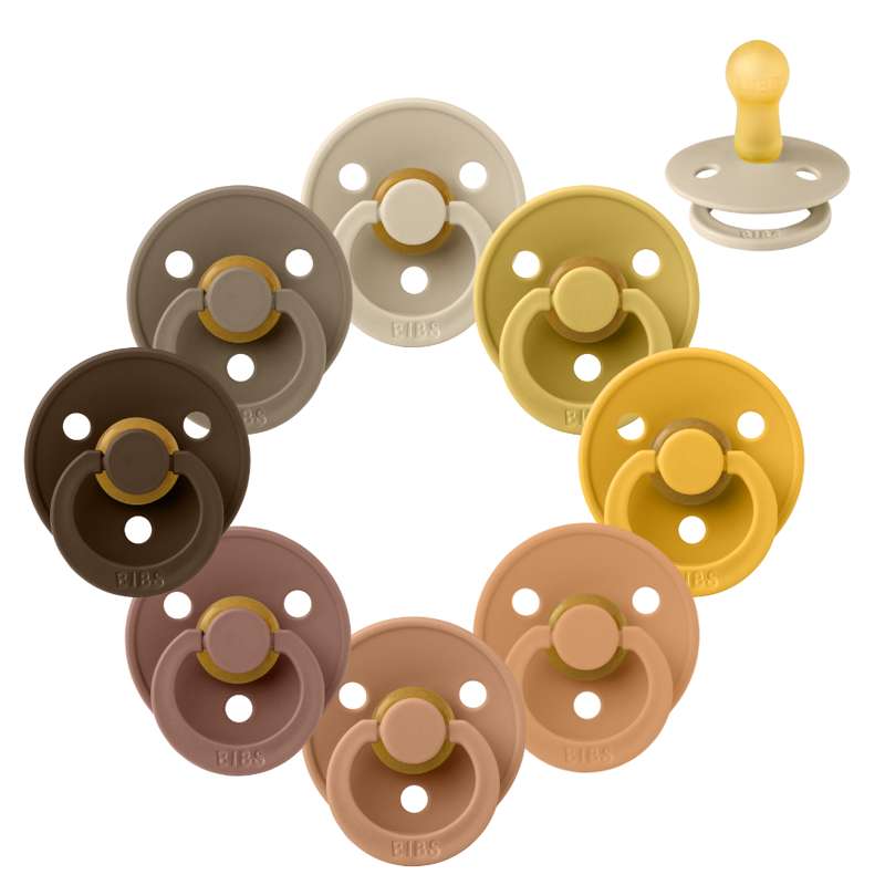 Rund Colour Sut Sampak 8 Stk. Str. 2 Teddy Bear fra Bibs