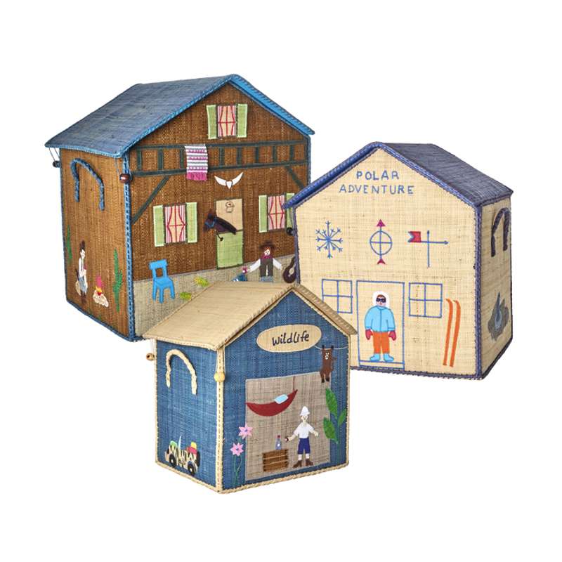 Raffia Opbevaringshuse   Adventure   3 Stk. fra Rice