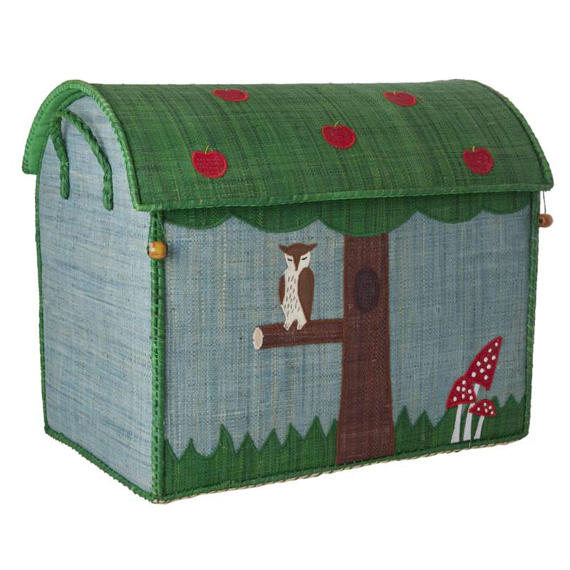 Raffia Opbevaringshus   Happy Forest   Stor fra Rice
