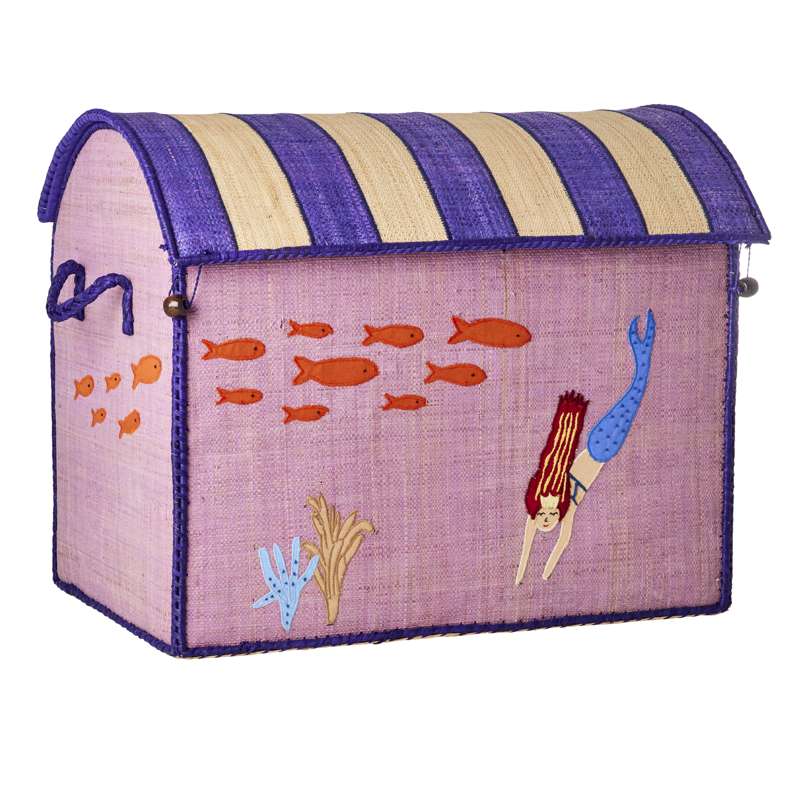 Raffia Opbevaringshus   Mermaid   Stor fra Rice