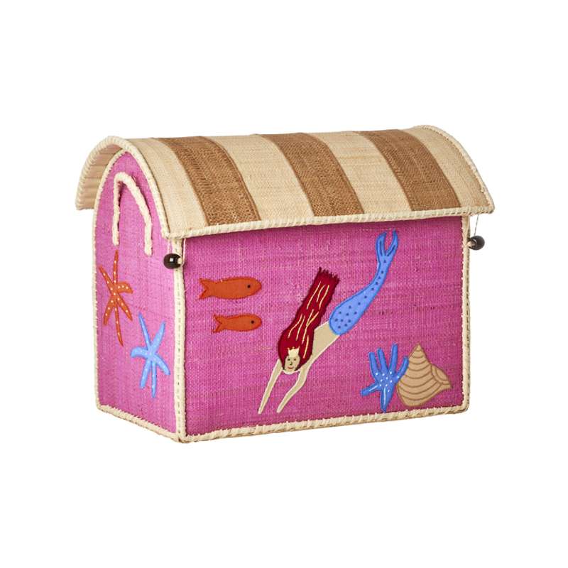Raffia Opbevaringshus   Mermaid   Lille fra Rice