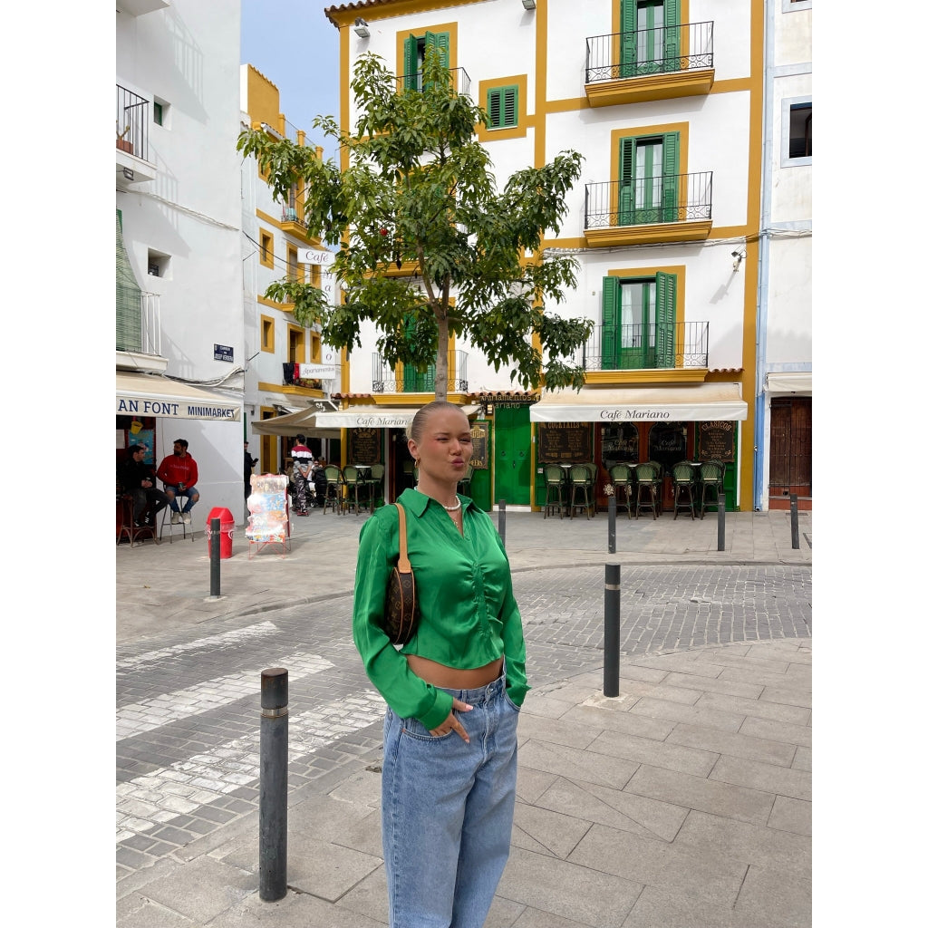 Barbara Kristoffersen Bluse Bk128   Green Bee fra Rosemunde
