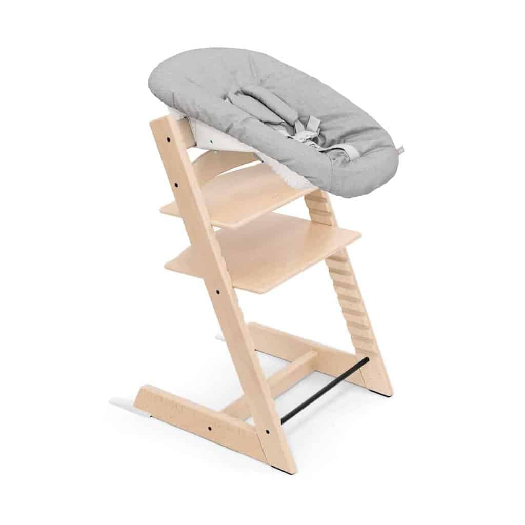 Tripp Trapp Bøg + Newborn Set   Natur   Grey fra Stokke