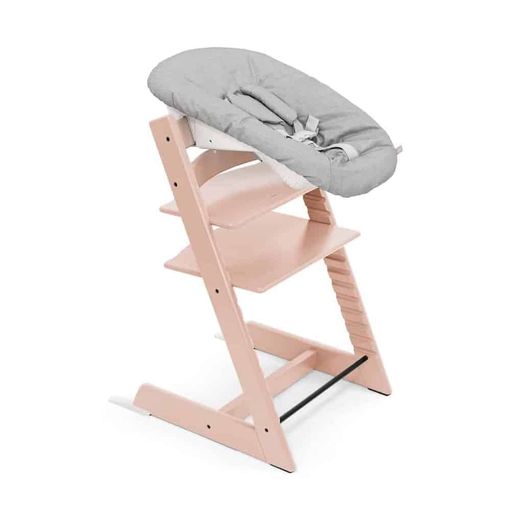 Tripp Trapp Bøg + Newborn Set   Serene Pink   Grey fra Stokke