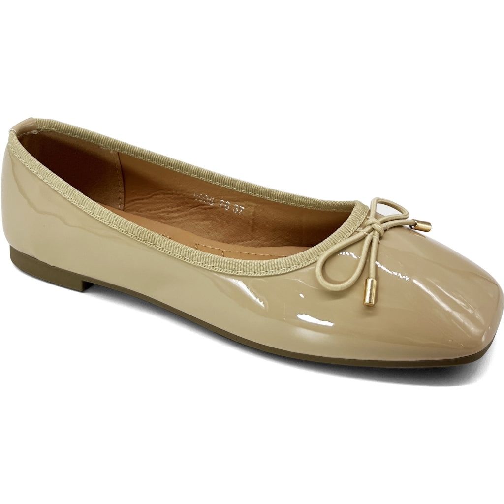Benita Dame Ballerina 9988 76   Beige fra Shoes