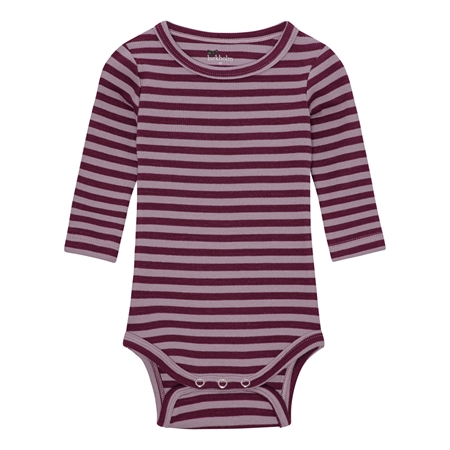Stribet Rib Body Due Lilla & Blomme Lilla fra Birkholm