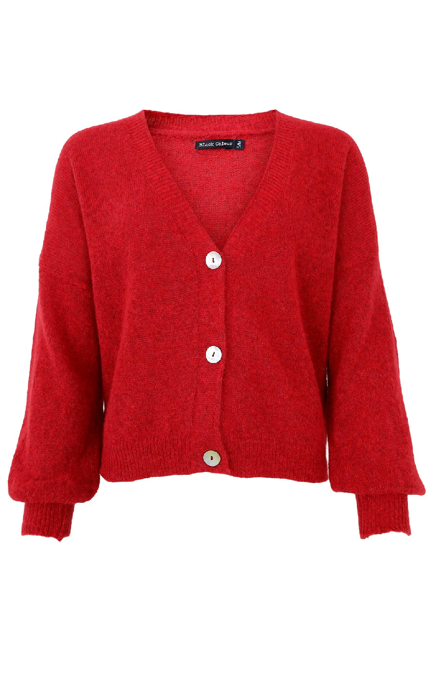 Cardigan   Dell   Red fra Black Colour