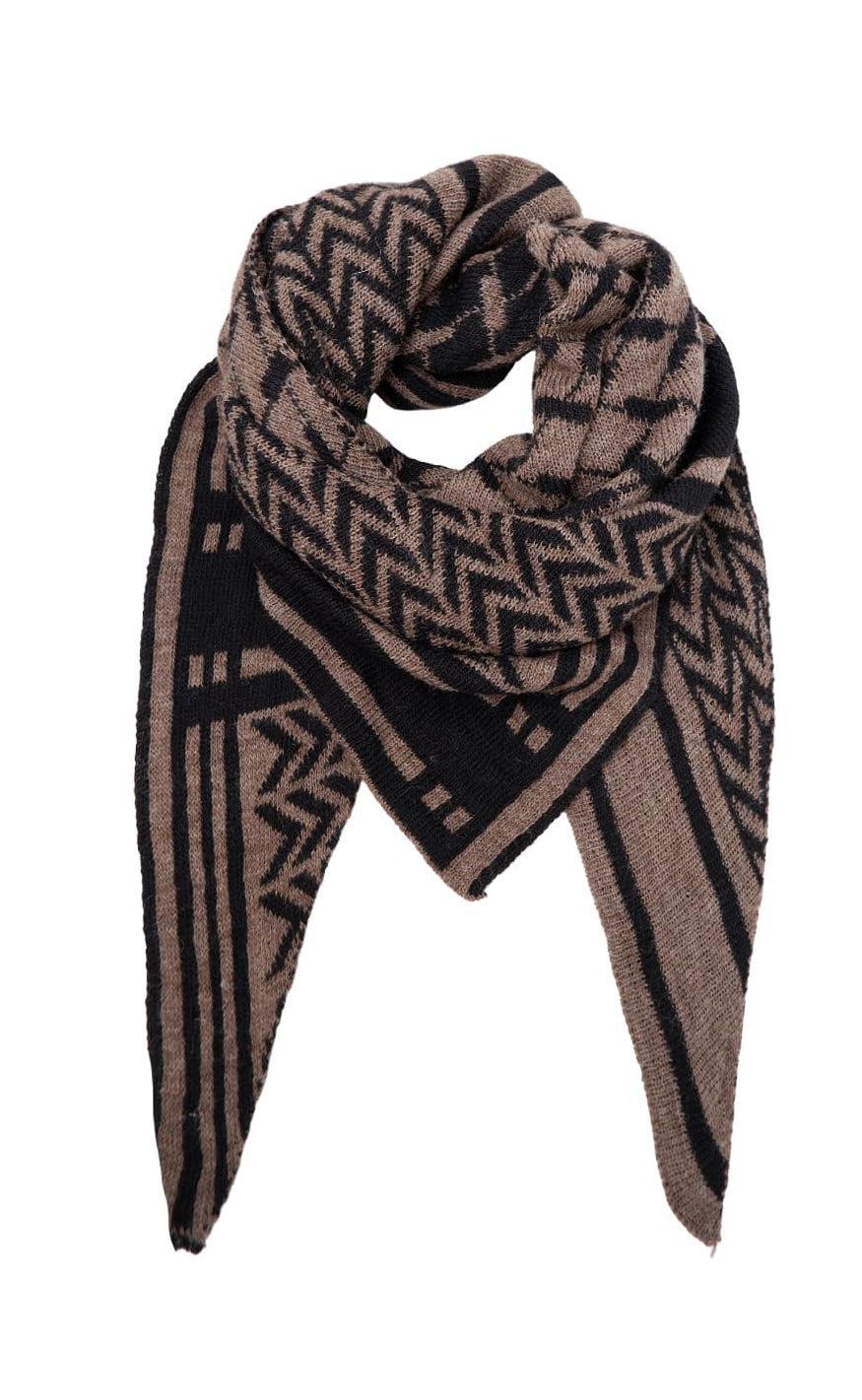 Tørklæde   Bex Triangle   Black Taupe fra Black Colour