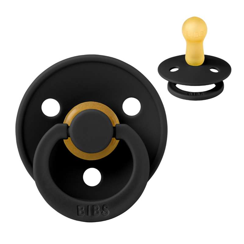 Rund Colour Sut   Str. 2   Naturgummi   Black fra Bibs