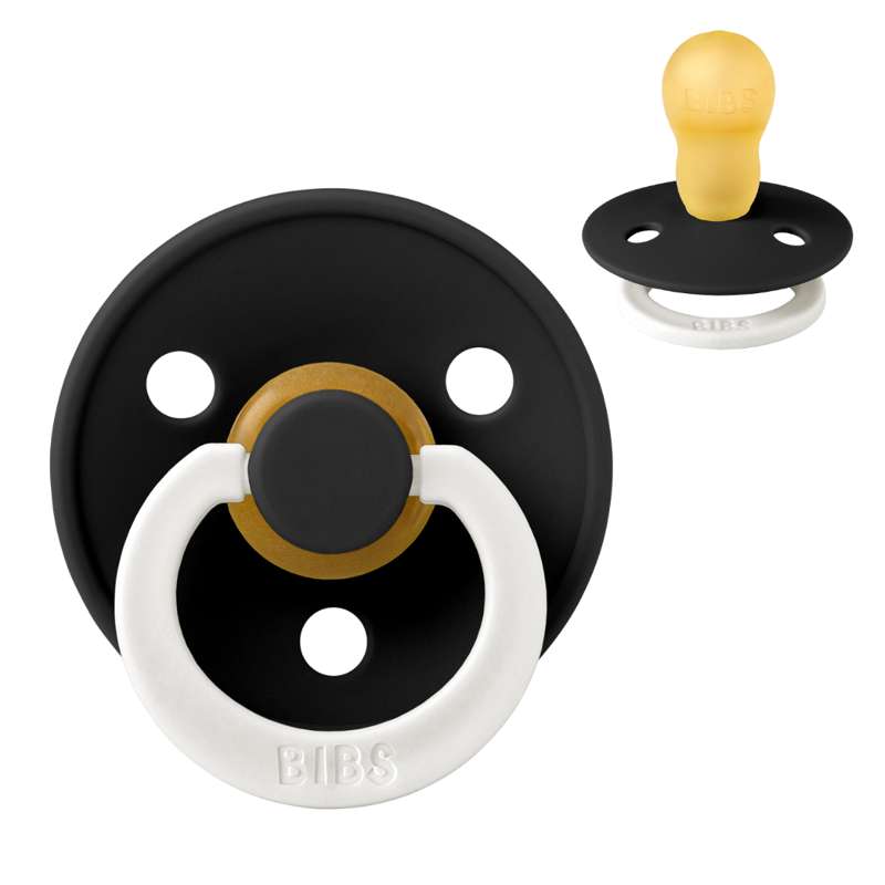 Rund Colour Sut   Str. 3   Naturgummi   Glow   Black fra Bibs