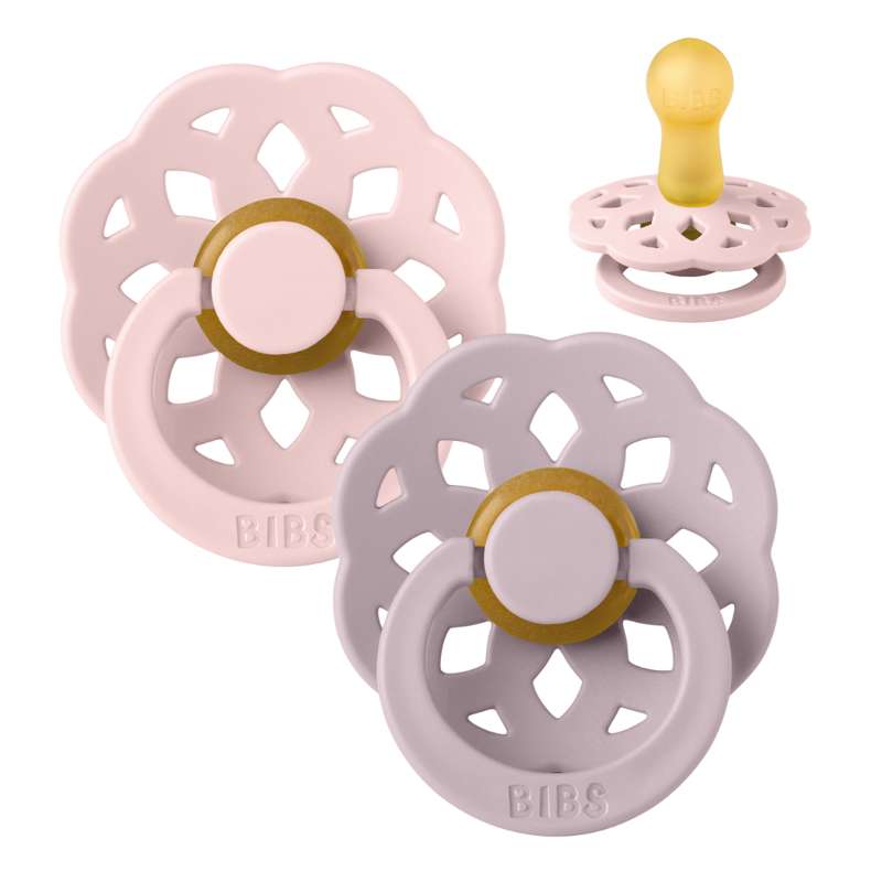 Boheme Sut   2 Pak   Str. 1   Naturgummi   Blossom Dusky Lilac fra Bibs