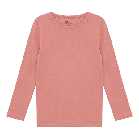 Rib Bluse Falmet Rosa fra Birkholm