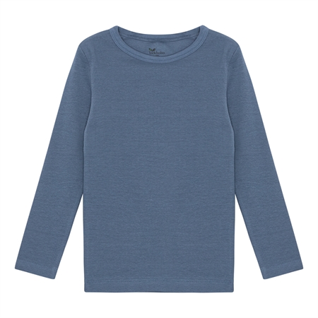 Rib Bluse Indigo Blå fra Birkholm