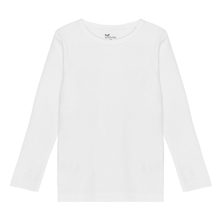 Rib Bluse Perfekt Hvid fra Birkholm