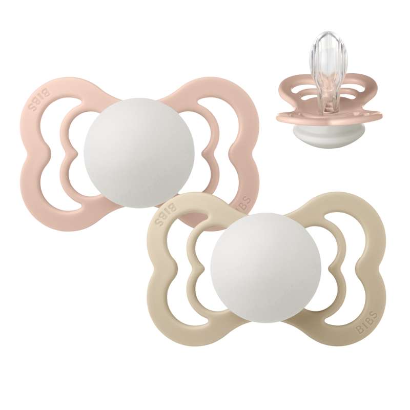 Supreme Sut   2 Pak   Str. 2   Silikone   Glow   Blush Vanilla fra Bibs